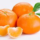 Three mandarins placed next to each other.